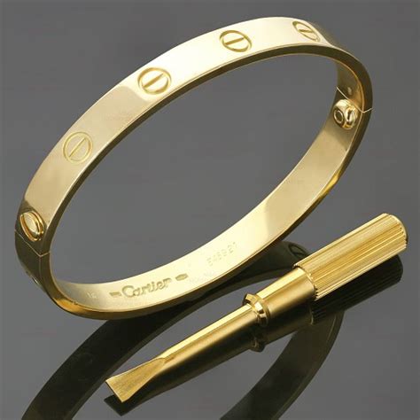 cartier love bracelet screwdriver gold|cartier love bracelet 18k yellow gold.